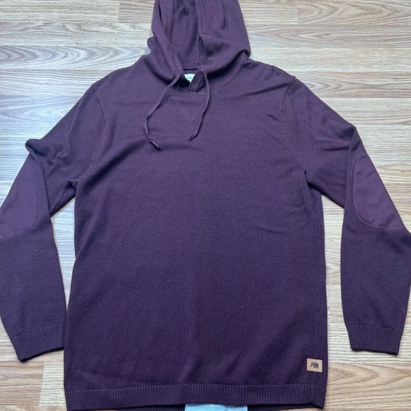 The Normal Brand Other - The Normal Brand Men's Burgundy Hoodie
